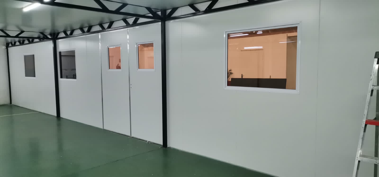 Modular office and housing structure installed by BT Prefab Structures